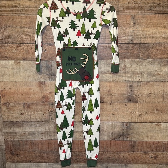 🌻LazyOne Little Boy’s No Peeking! Flapjack size 6 Onsie Pajama Cotton Holiday - Picture 3 of 9